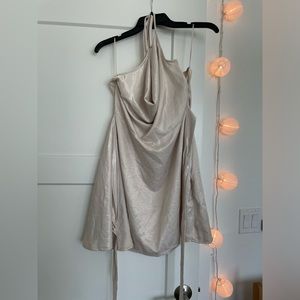 Nastygal Shimmer Halterneck Mini Dress